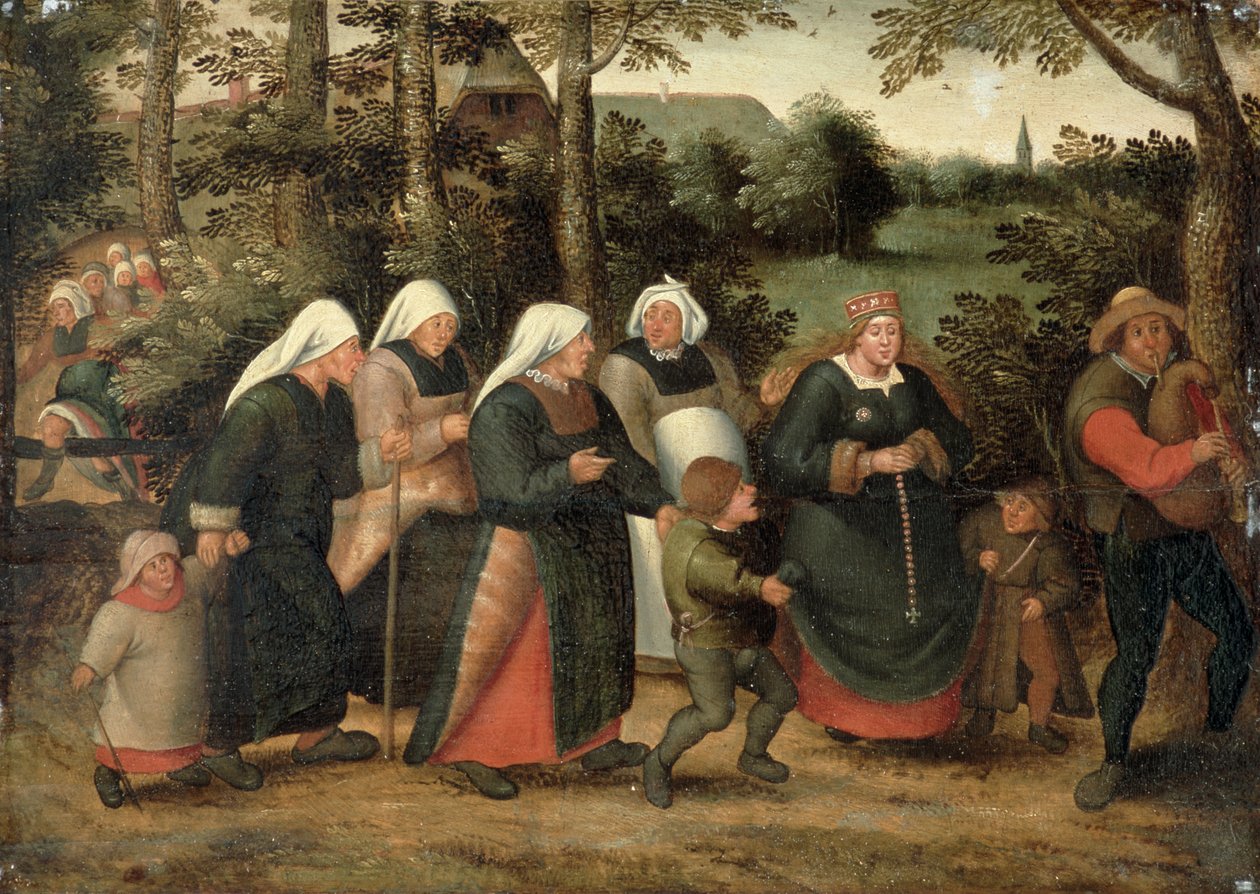 A menyasszony menete (lásd: 198004) alkotó: Pieter Brueghel the Younger