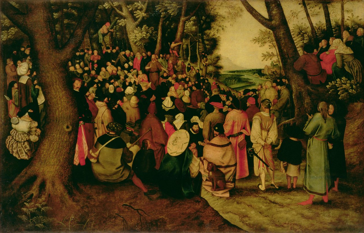 Keresztelő János prédikációja, 1604 (tábláról átvitt olaj, vászon) alkotó: Pieter Brueghel the Younger