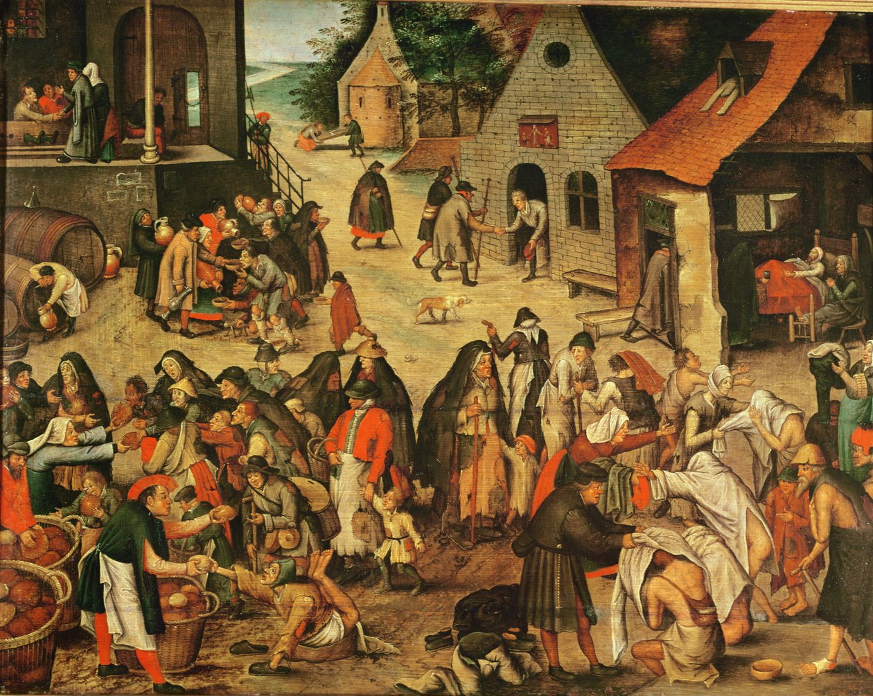 Irgalmasság művei alkotó: Pieter Brueghel the Younger