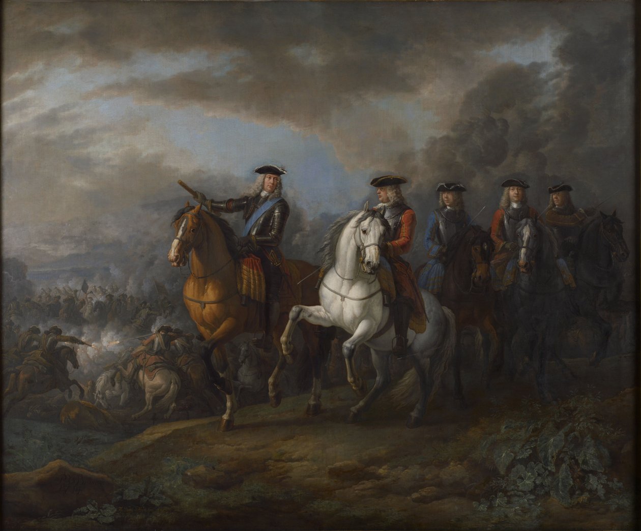Marlborough herceg és Cadogan gróf, brit tábornok portréja Blenheimben alkotó: Pieter van Bloemen