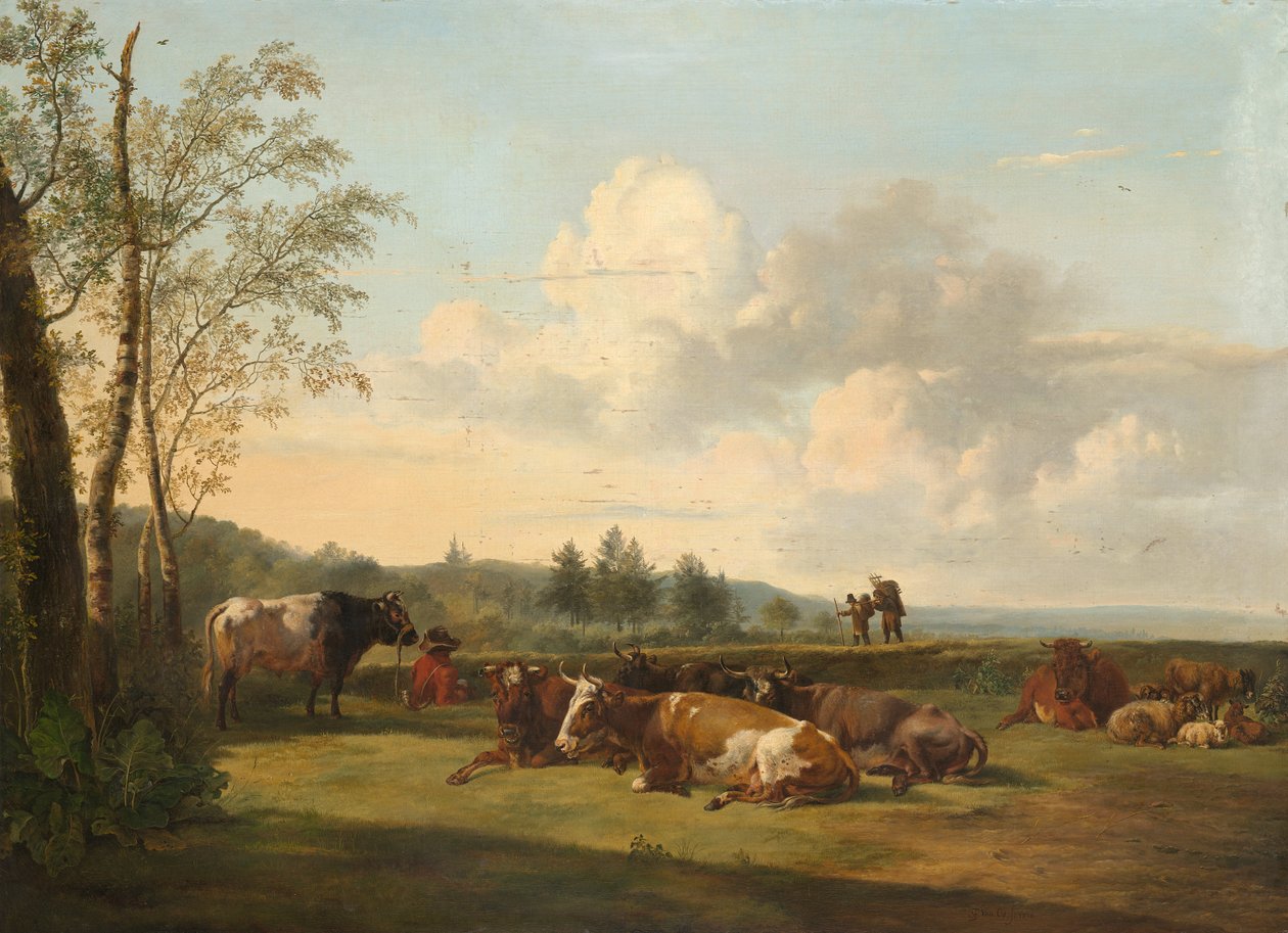 Táj szarvasmarhával alkotó: Pieter van Os  