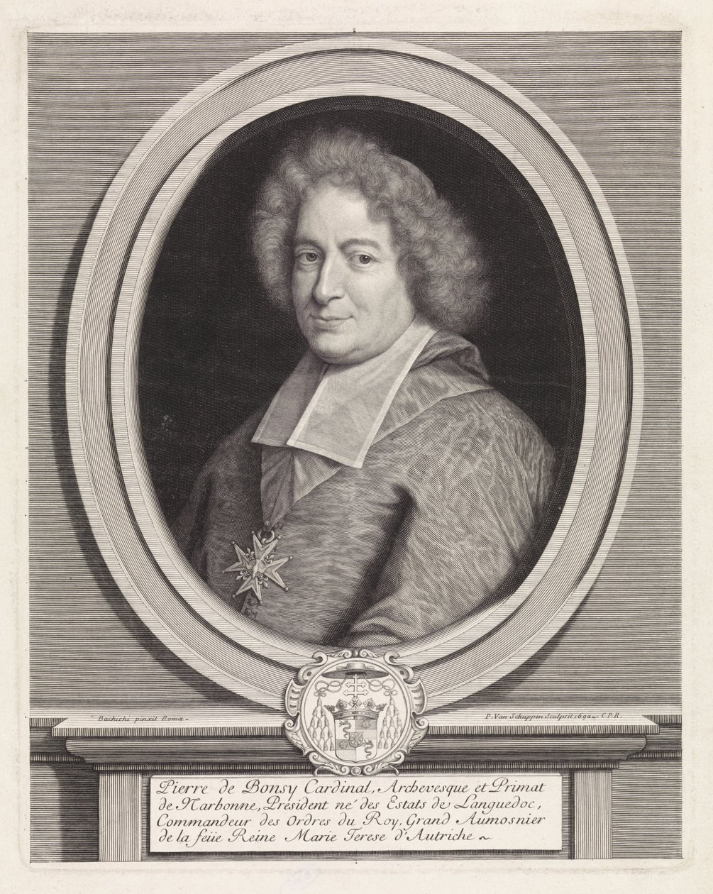 Pierre de Bonzi arcképe alkotó: Pieter van Schuppen