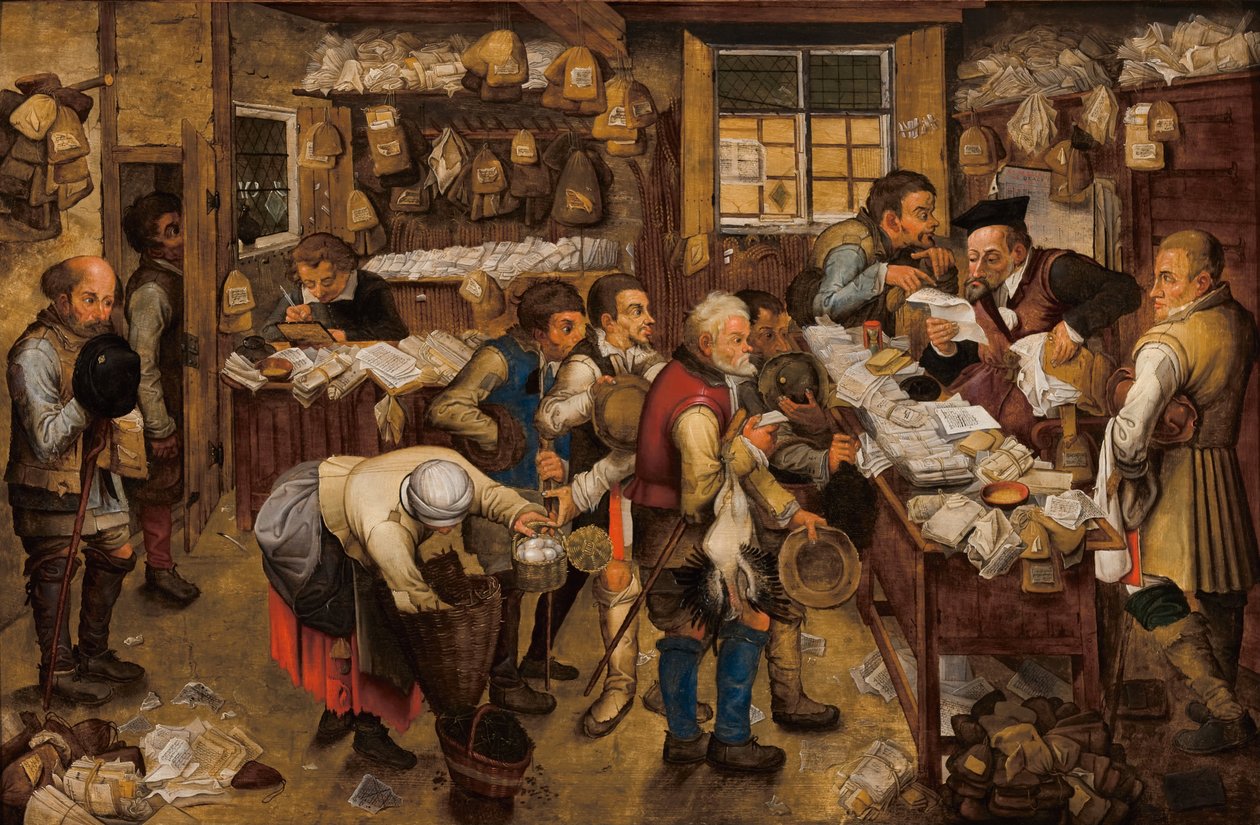 Az adószedők irodája alkotó: Pieter Brueghel the Younger