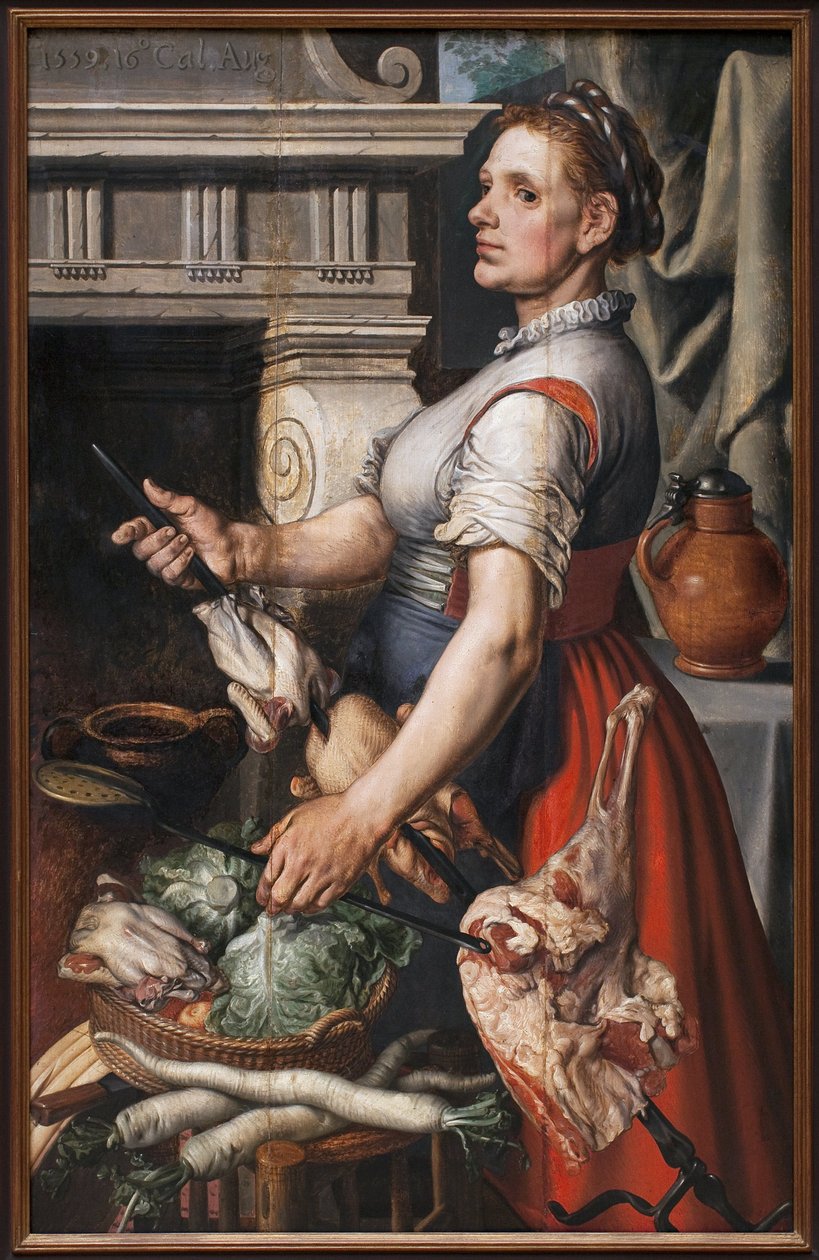 A szakács. Pieter Aertsen (1507 vagy 1508-1575) festménye, olaj, fa alkotó: Pieter Aertsen