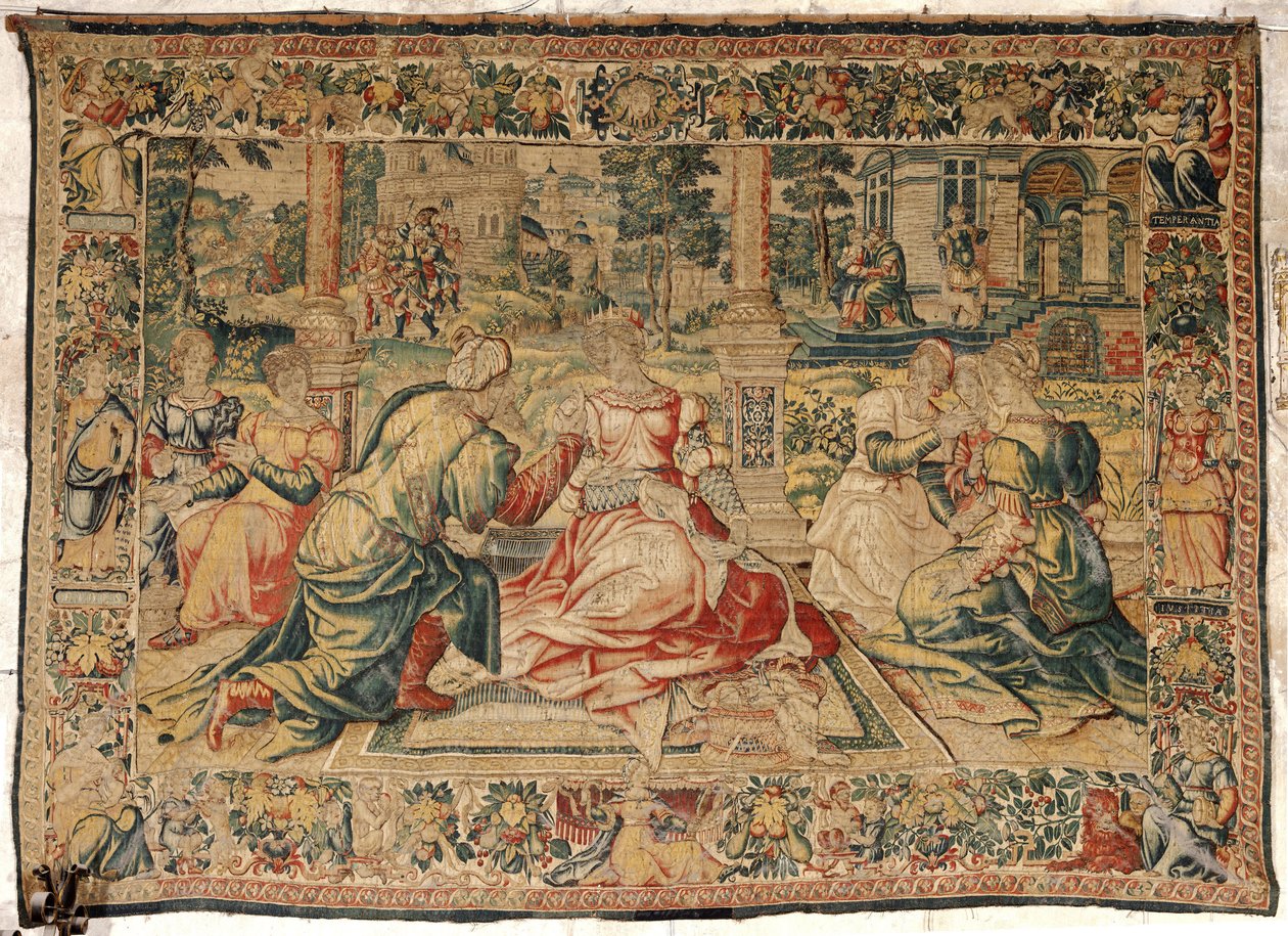 Mark Antony és Kleopátra kárpit alkotó: Pieter (attr. to) Coecke van Aelst