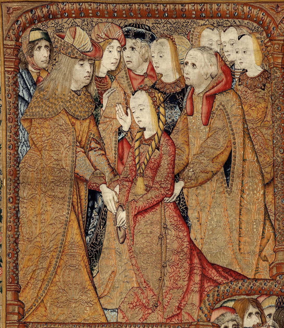 Az Istenszülő diadala vagy az arany verebek, 1500-2002 körül (szőttes) alkotó: Pieter (attr. to) Coecke van Aelst
