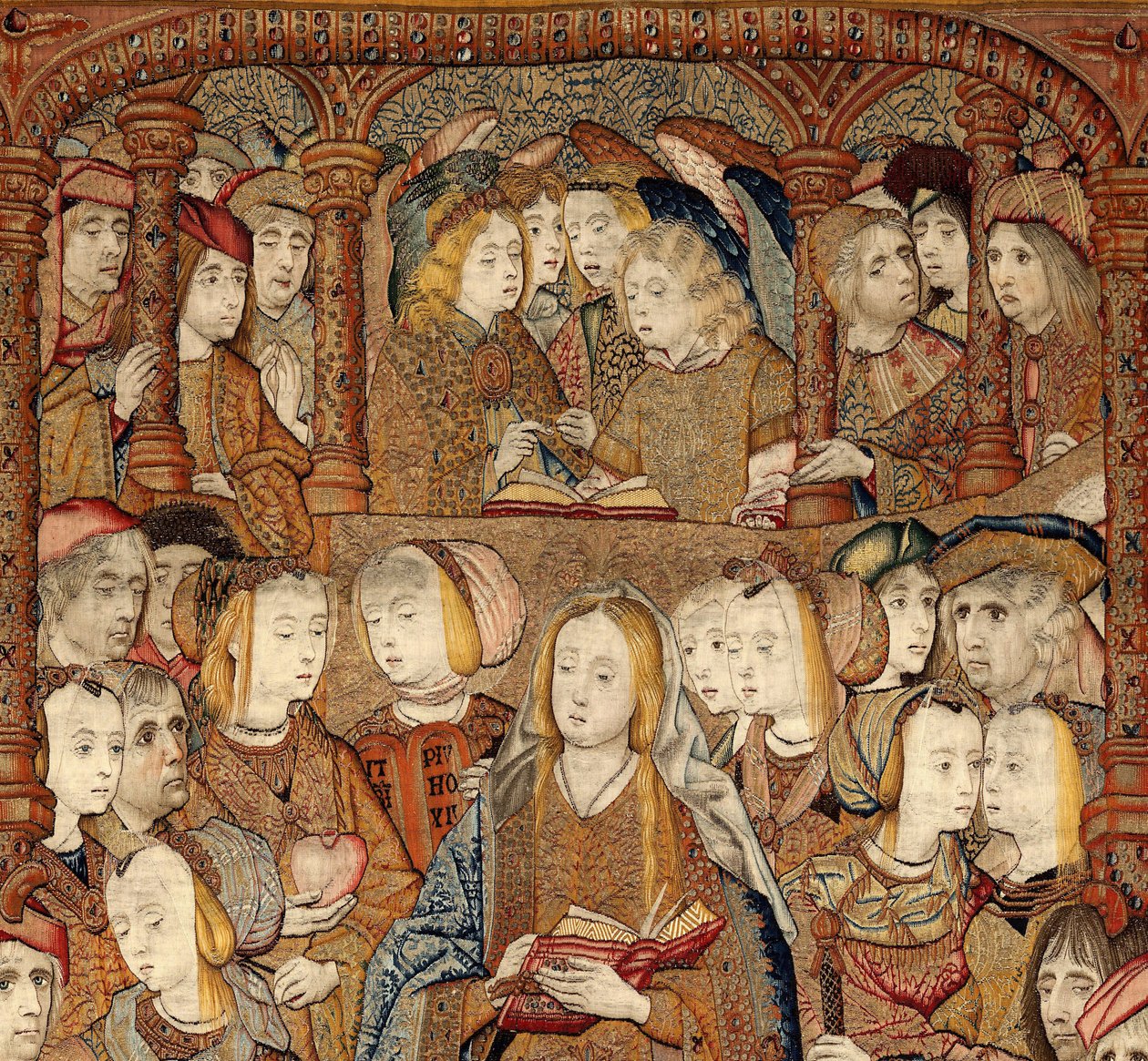 Az Istenszülő diadala vagy az arany verebek, 1500-2002 körül (szőttes) alkotó: Pieter (attr. to) Coecke van Aelst
