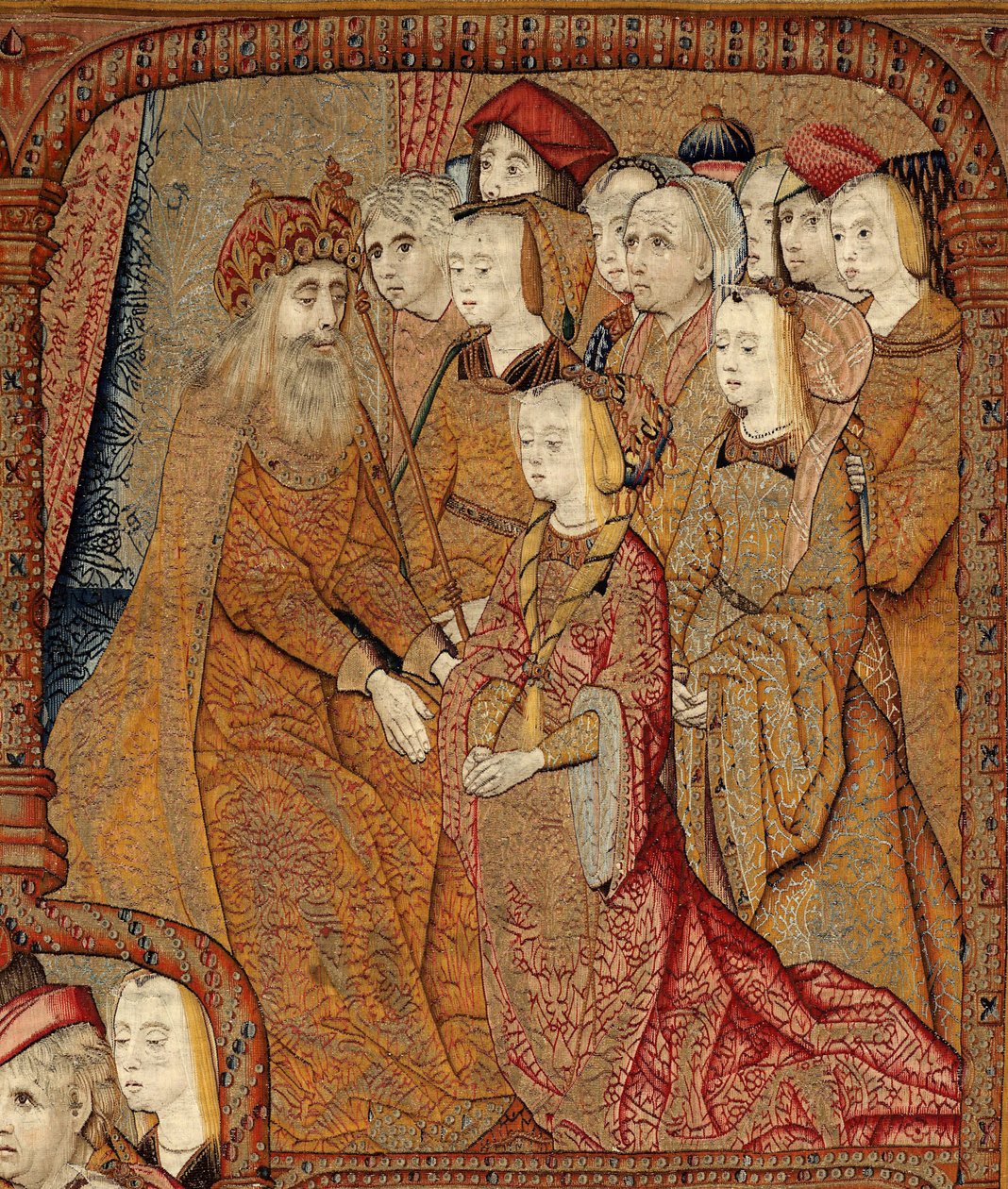 Az Istenszülő diadala vagy az arany verebek, 1500-2002 körül (szőttes) alkotó: Pieter (attr. to) Coecke van Aelst