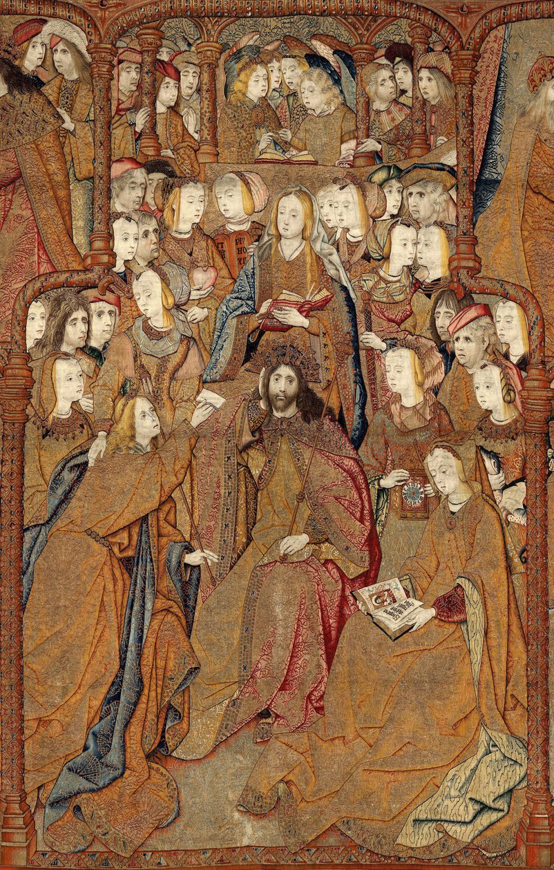Az Istenszülő diadala vagy az arany verebek, 1500-2002 körül (szőttes) alkotó: Pieter (attr. to) Coecke van Aelst