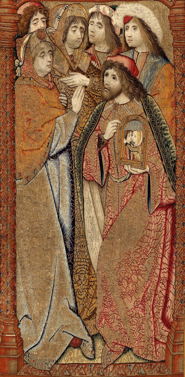 Az Istenszülő diadala vagy az arany verebek, 1500-2002 körül (szőttes) alkotó: Pieter (attr. to) Coecke van Aelst