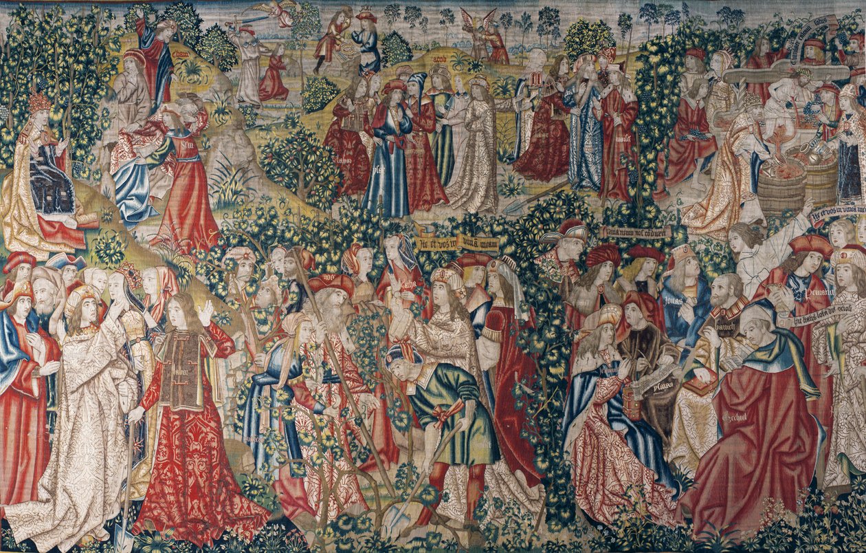 Példabeszéd a szőlőben dolgozó munkásokról, 1500 körül (szőlőszőnyeg) alkotó: Pieter (studio of) Coecke van Aelst