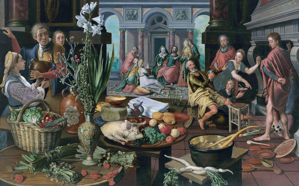 Krisztus Márta és Mária házában alkotó: Pieter Aertsen