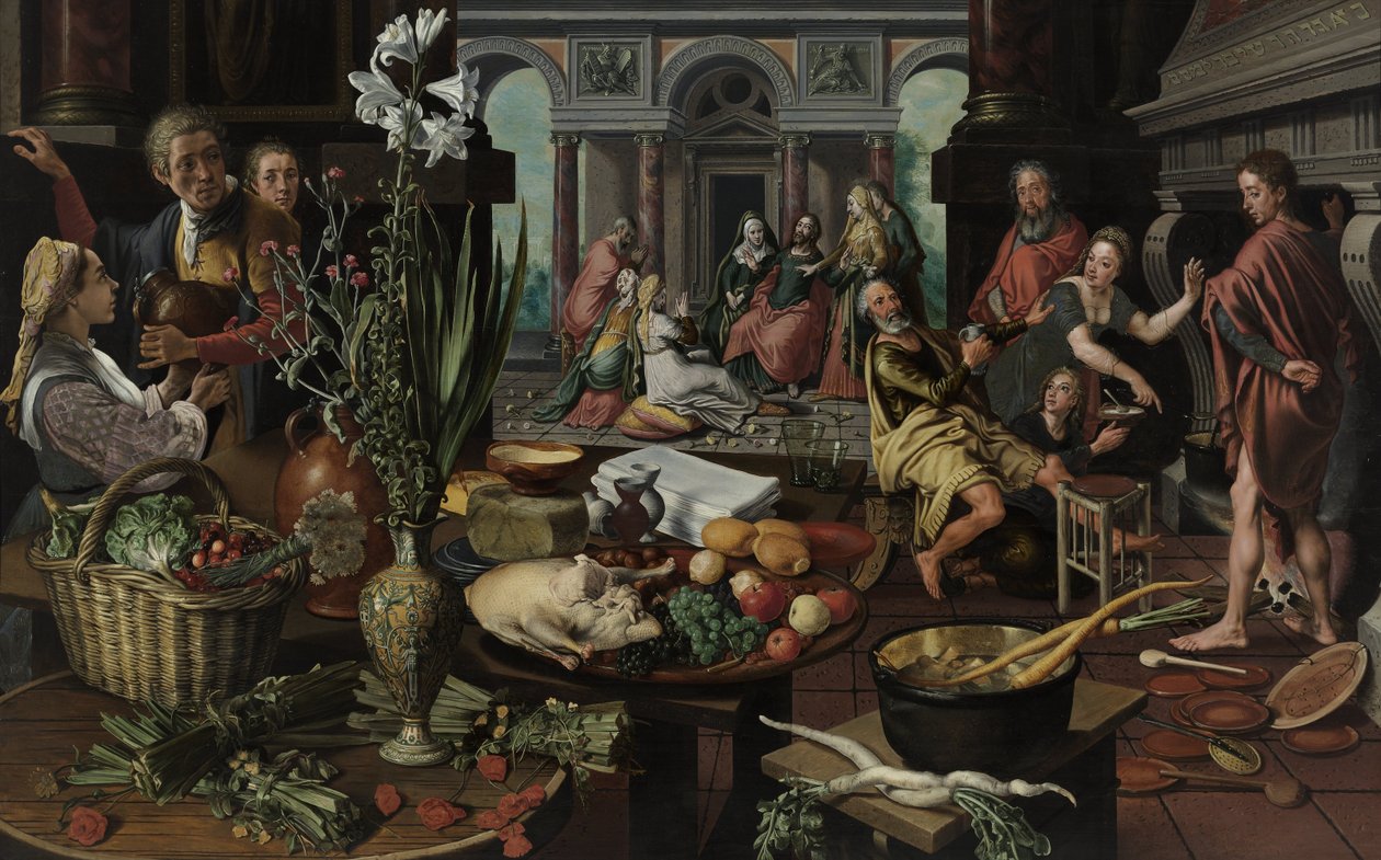 Krisztus Mária és Márta házában alkotó: Pieter Aertsen