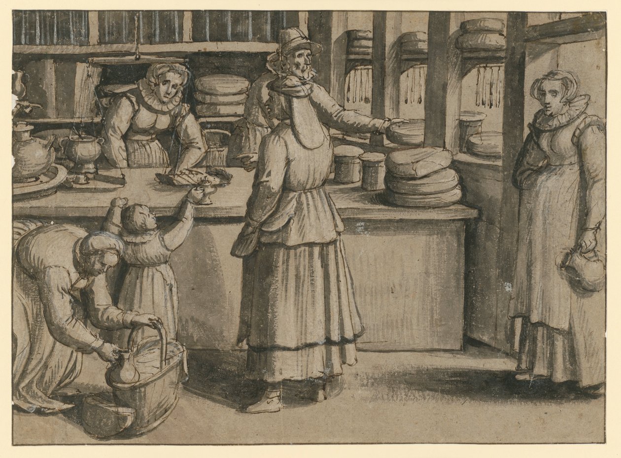 Egy tej- és sajtüzlet belseje alkotó: Pieter Aertsen