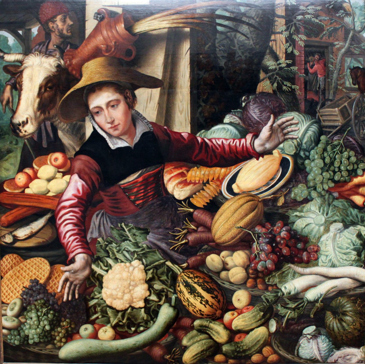 Német: Piaci asszony a zöldségesnél A zöldségárusnő alkotó: Pieter Aertsen