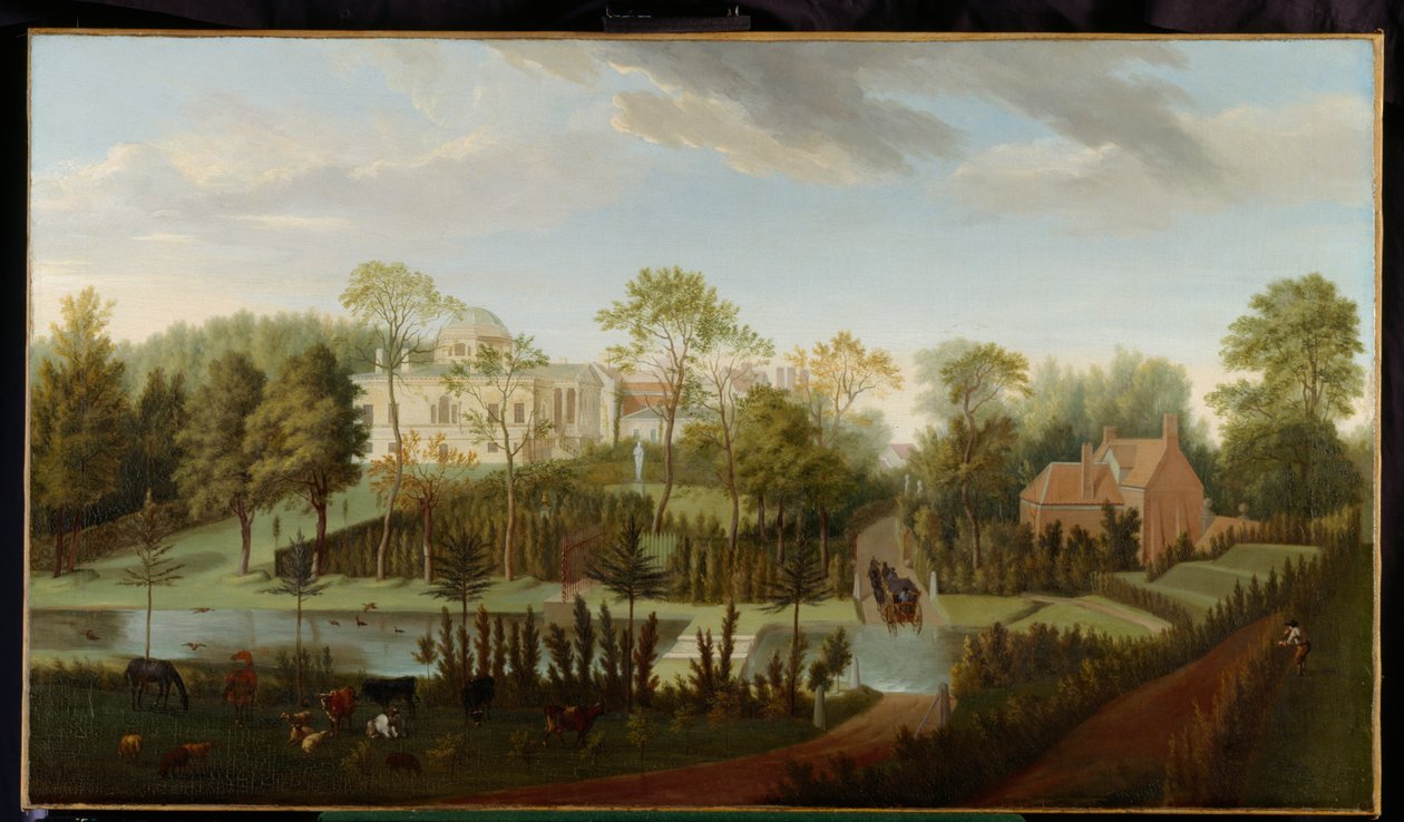 Kilátás a Chiswick-házra délnyugat felől (olaj, vászon) alkotó: Pieter Andreas Rysbrack