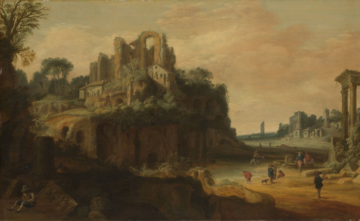 Római táj romokkal alkotó: Pieter Anthonisz van Groenewegen