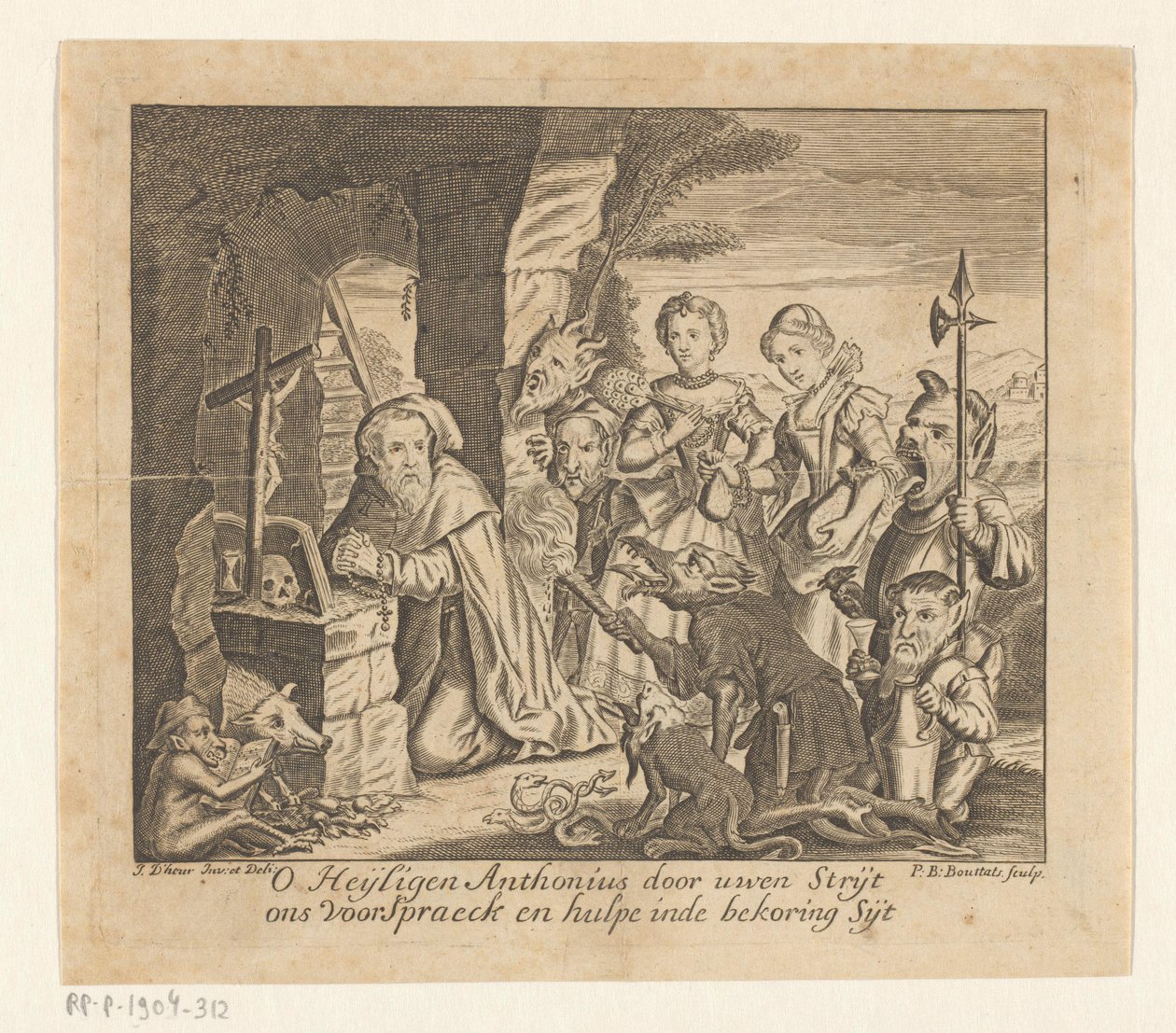 Szent Antal megkísértése alkotó: Pieter Balthasar Bouttats