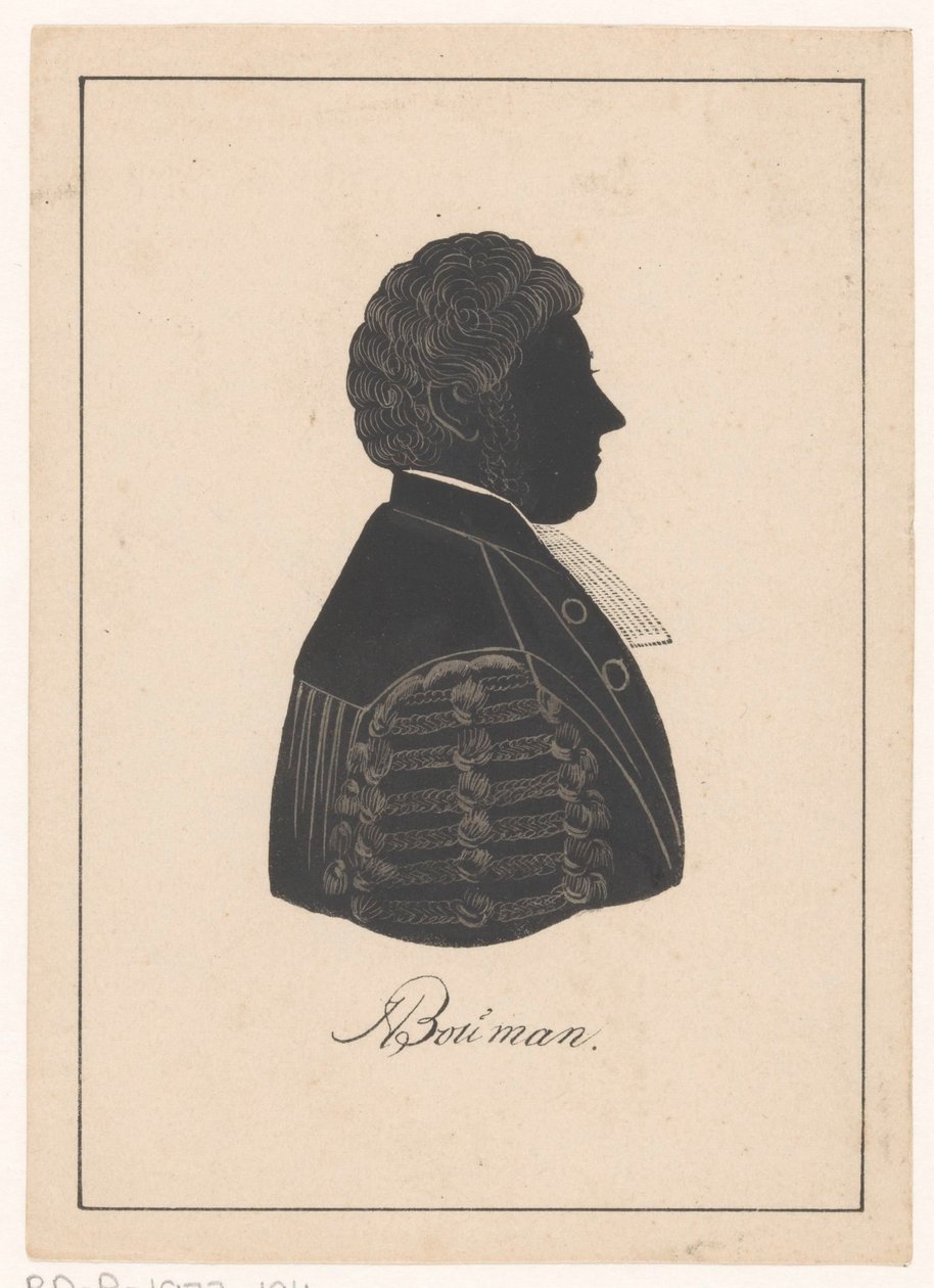 Herman Bouman sziluett portréja alkotó: Pieter Barbiers (IV) (possibly)