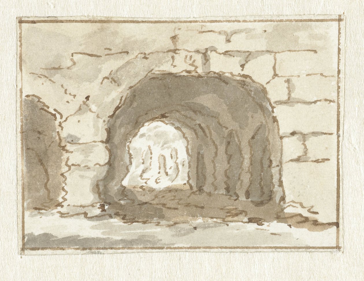 Római fal ívvel alkotó: Pieter Bartholomeusz. Barbiers
