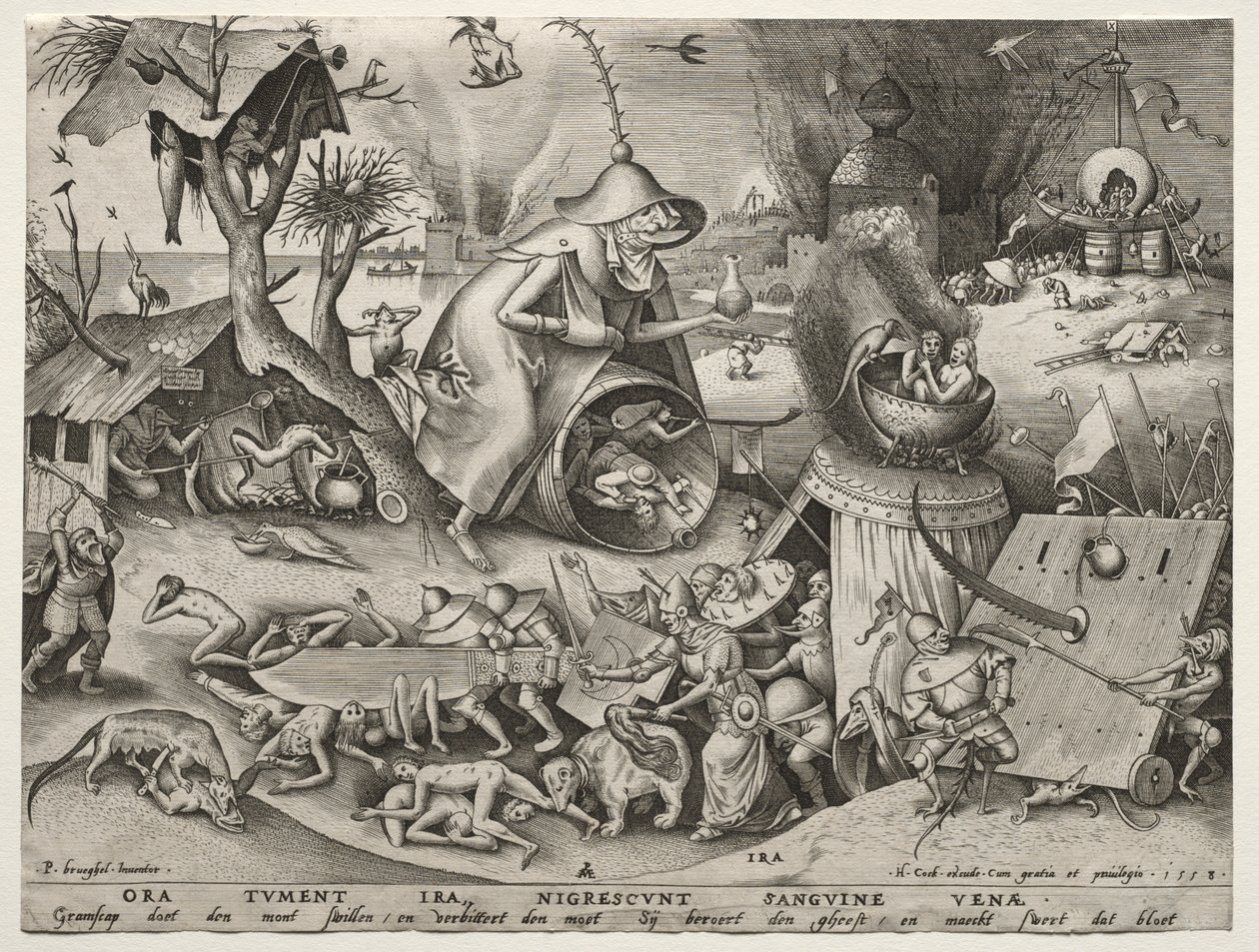 A hét halálos bűn: harag alkotó: Pieter Bruegel