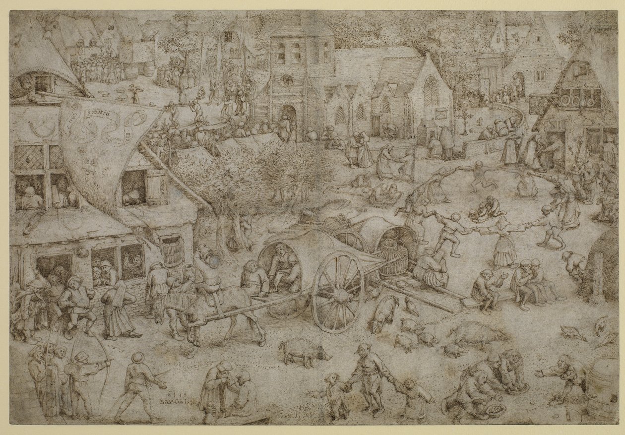 Vidámpark Hobokenben, 1559 alkotó: Pieter Bruegel the Elder