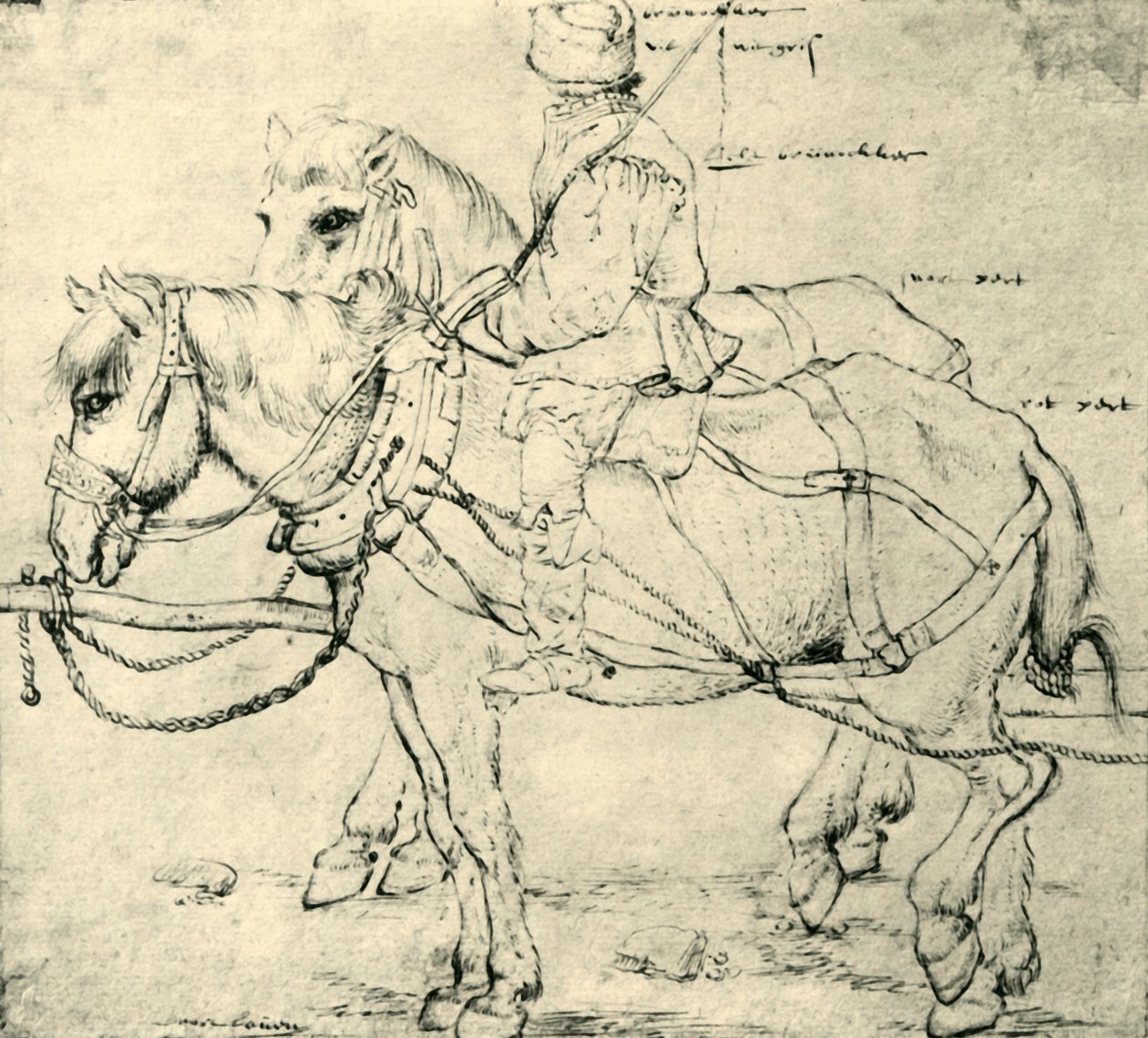 Lovas és két ló, 1559-1563, 1943. alkotó: Pieter Bruegel the Elder