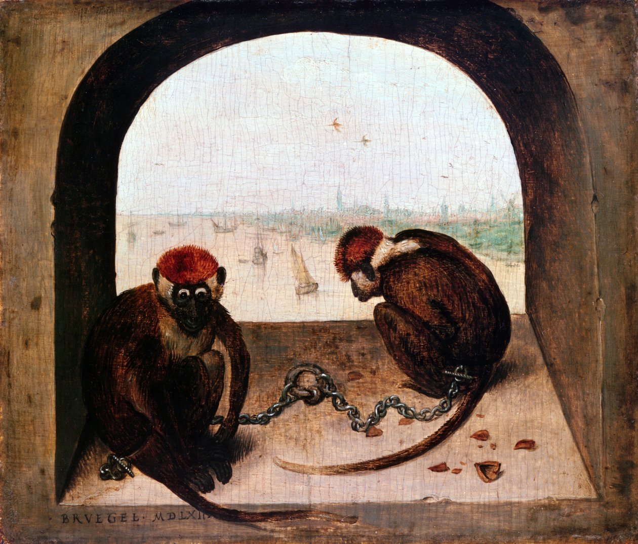 Két majom, 1562 alkotó: Pieter Bruegel the Elder