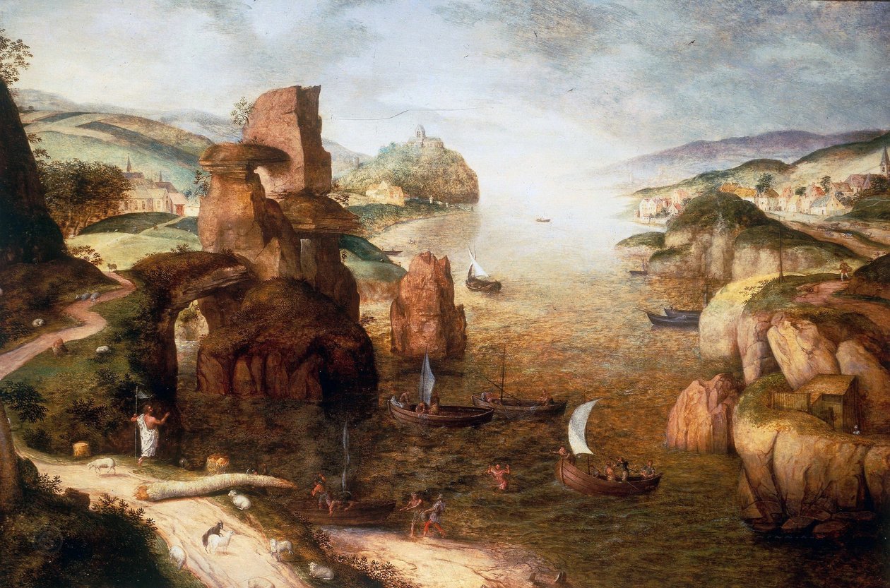 Krisztus és az apostolok a Galileai-tónál alkotó: Pieter Brueghel the Elder