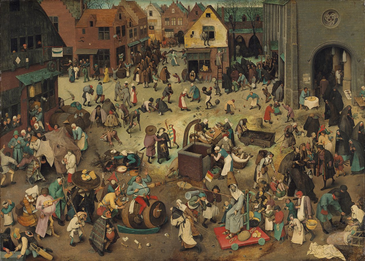 Német: Kampf zwischen Fasching und Fasten A farsang és a nagyböjt közötti küzdelem alkotó: Pieter Brueghel the Elder