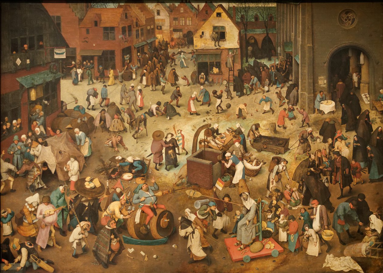 Német: Kampf zwischen Fasching und Fasten A farsang és a nagyböjt közötti küzdelem alkotó: Pieter Brueghel the Elder
