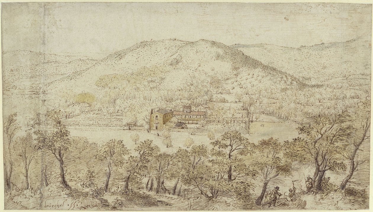 Déli dombos táj kolostorépületekkel alkotó: Pieter Brueghel the Elder