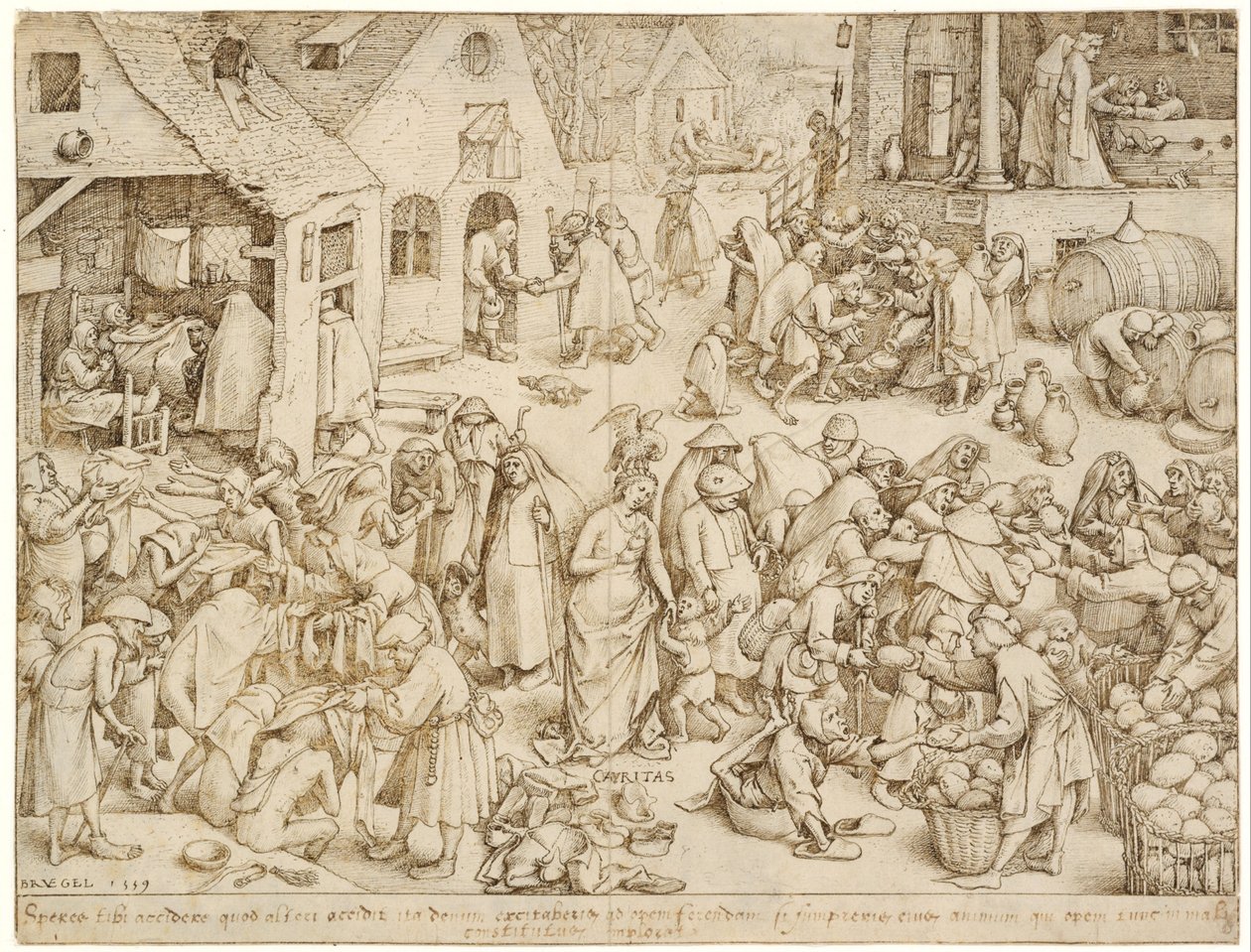 A hét erény 3 Jótékonyság alkotó: Pieter Brueghel the Elder