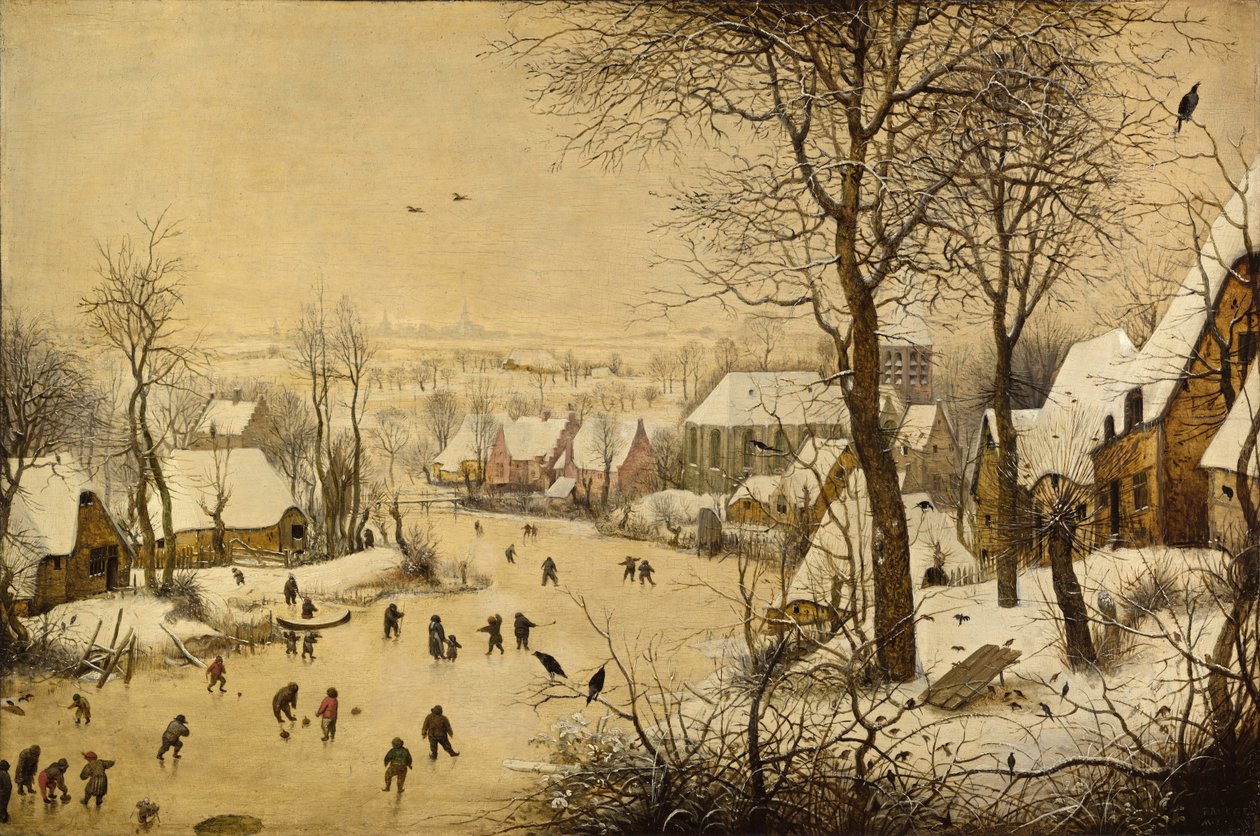 Téli táj madárcsapdával alkotó: Pieter Brueghel the Elder