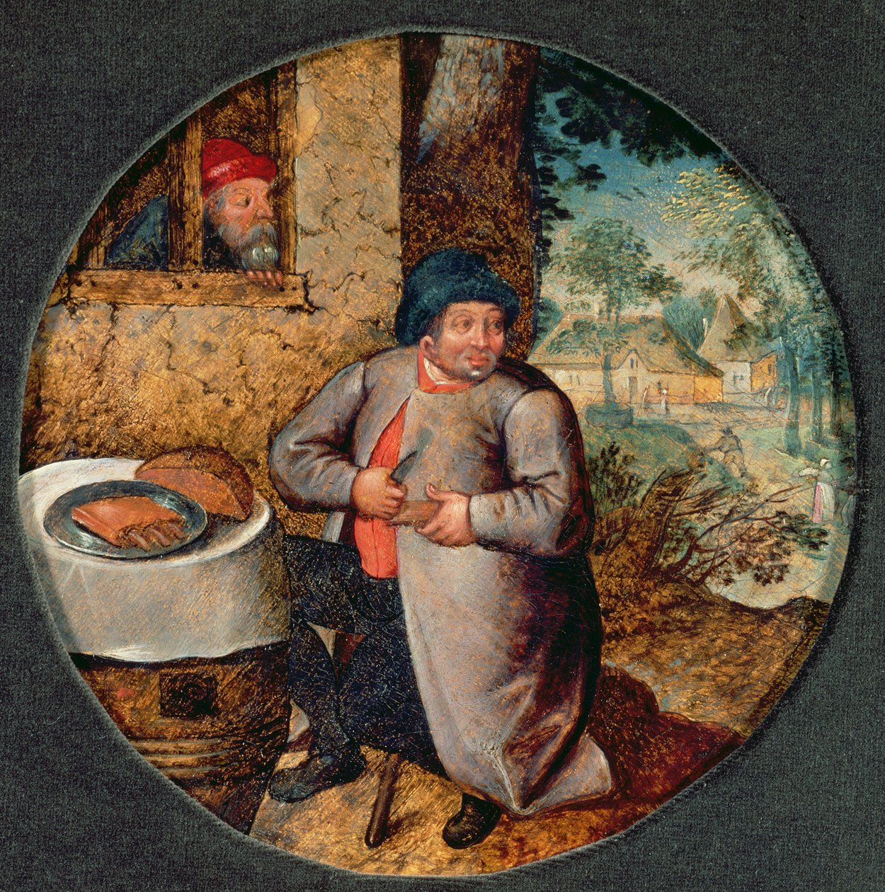 Flamand közmondás: falánkság (panel) alkotó: Pieter Brueghel the Younger