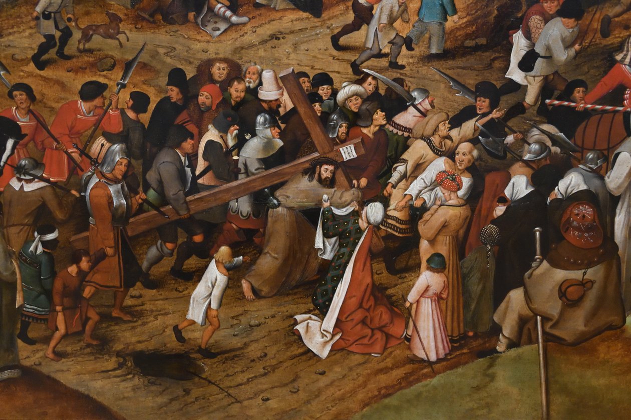 Német: Die Kreuztragung Az út a Golgotára alkotó: Pieter Brueghel the Younger