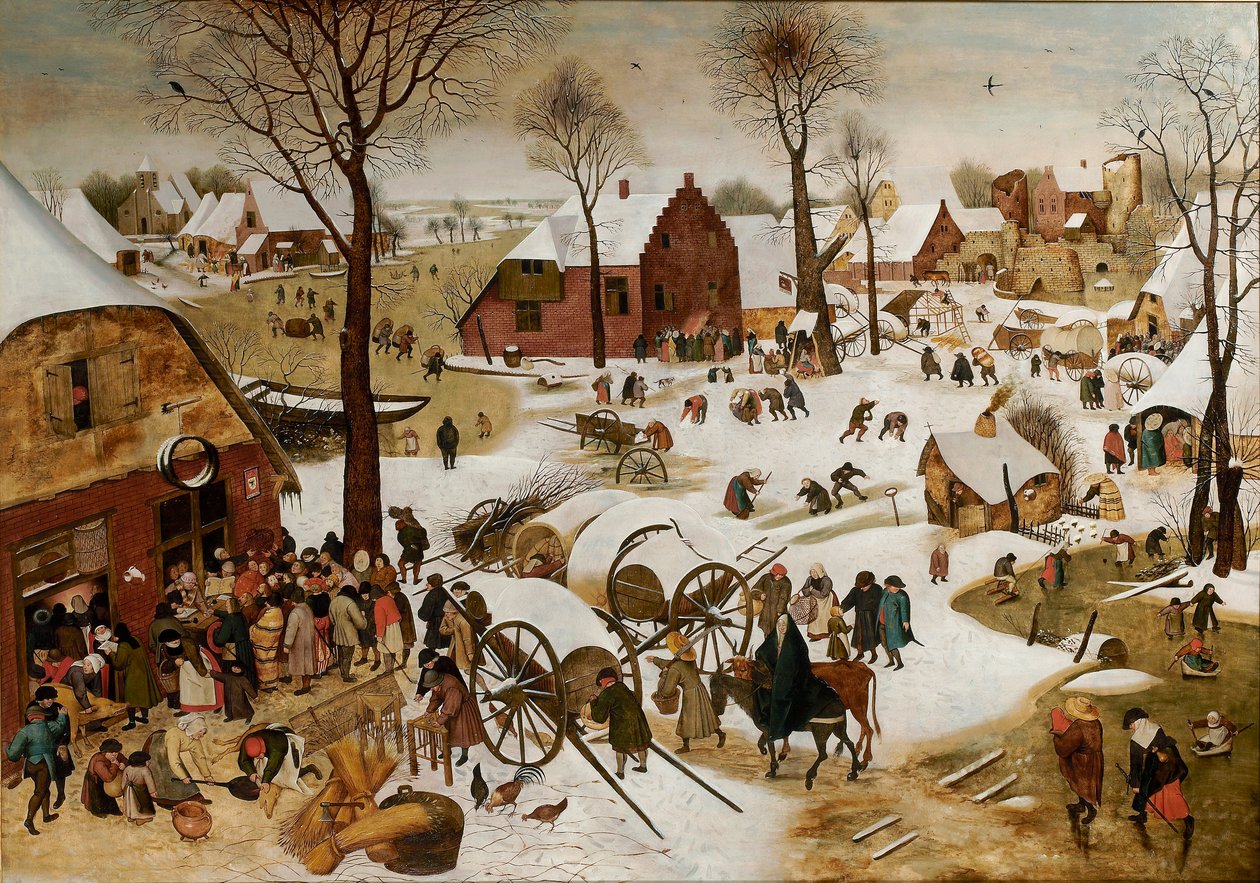 A betlehemi népszámlálás A betlehemi számozás, 17. század eleje... alkotó: Pieter Brueghel the Younger