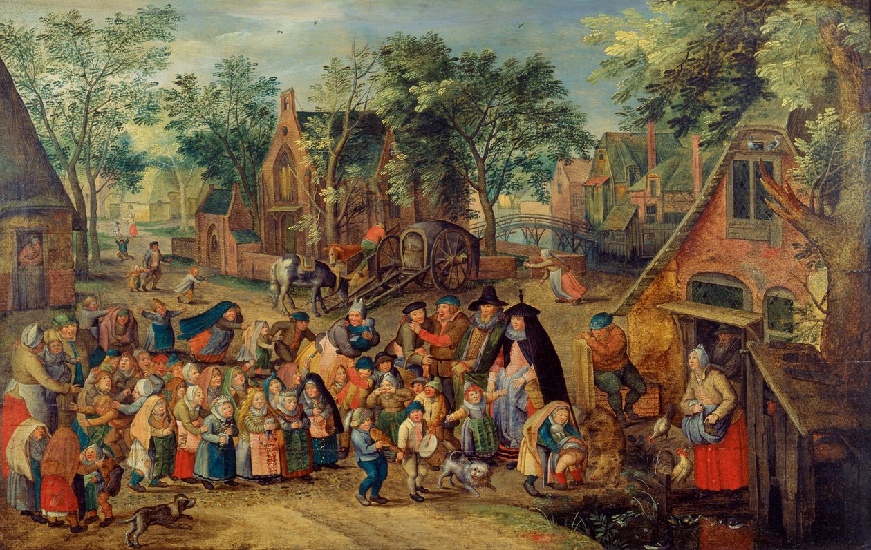 A pünkösdi menyasszonyjáték c. 1620 alkotó: Pieter Brueghel the Younger