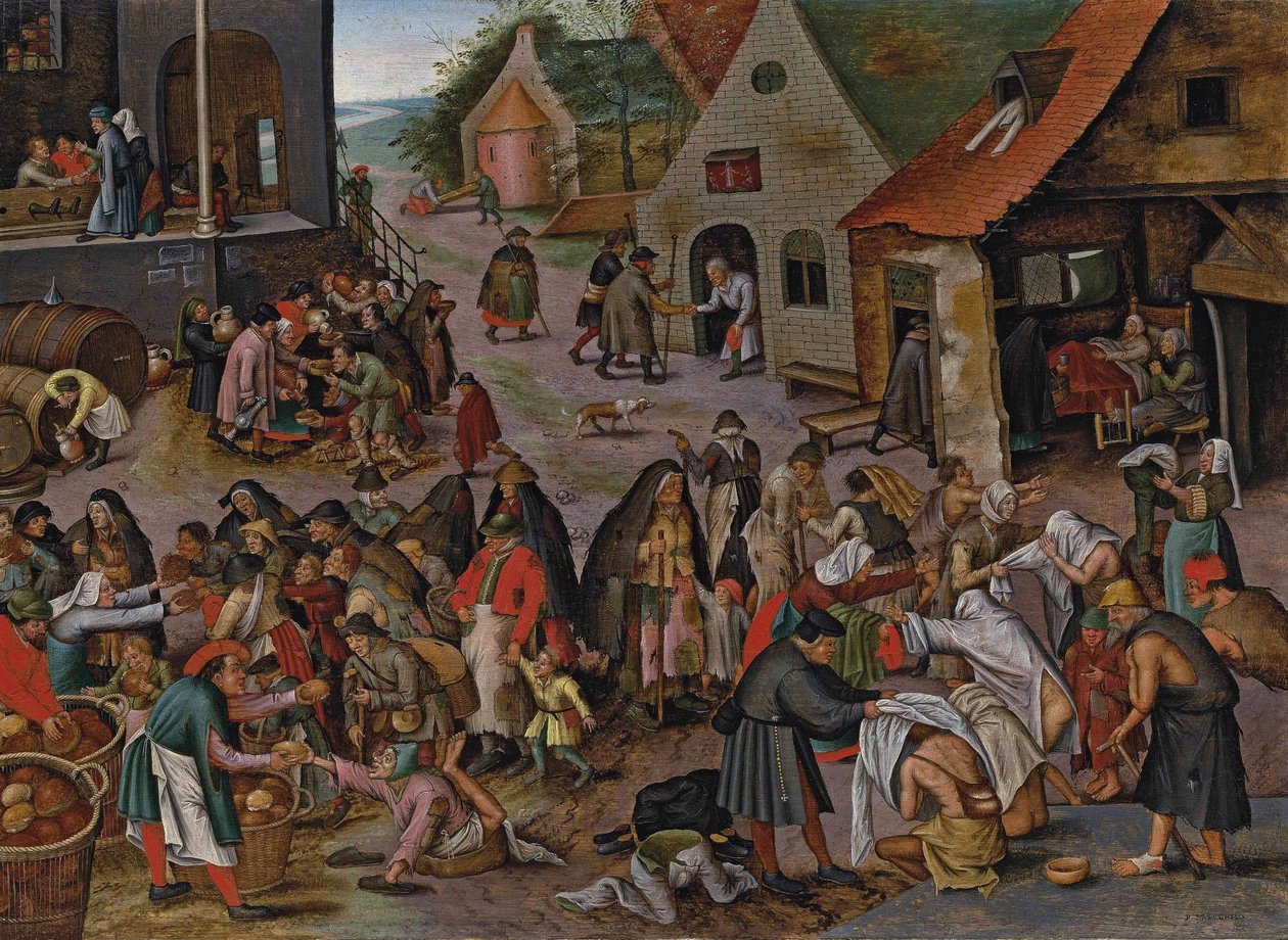 Az irgalmasság hét cselekedete alkotó: Pieter Brueghel the Younger