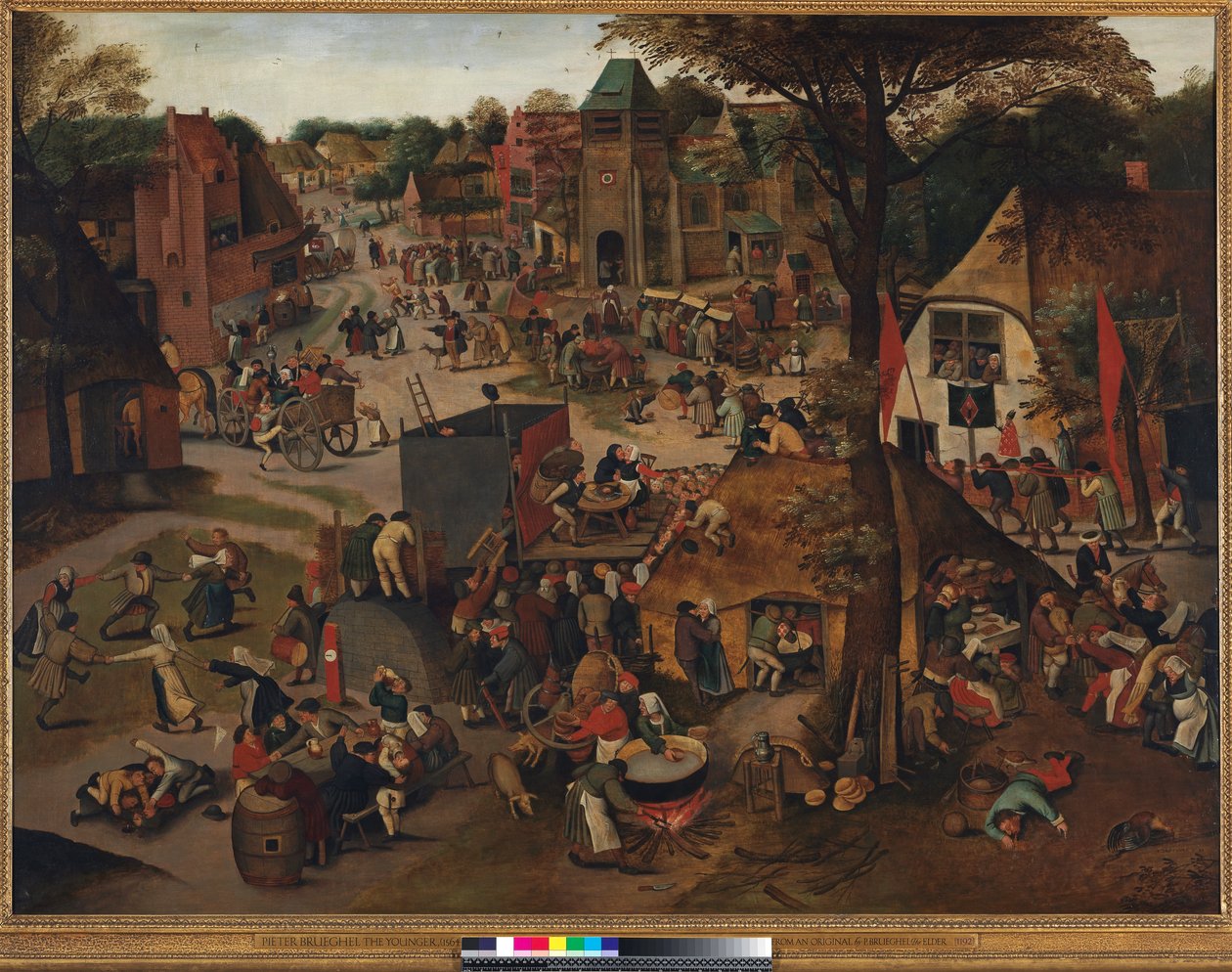 Faluünnep Szent Hubert és Szent Antal tiszteletére, 1632 alkotó: Pieter Brueghel the Younger