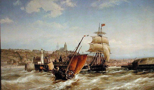 Boulogne kikötője alkotó: Pieter Christiaan Cornelis Dommelshuizen