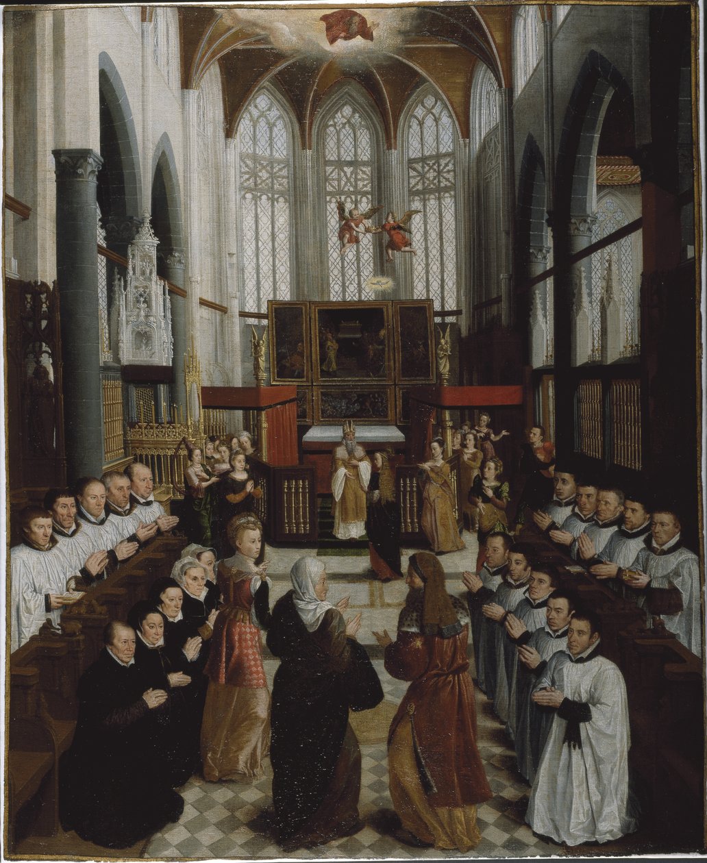 A Szűz bemutatása a templomban, 1530-35 körül (olaj, vászon vászon) alkotó: Pieter Claeissens