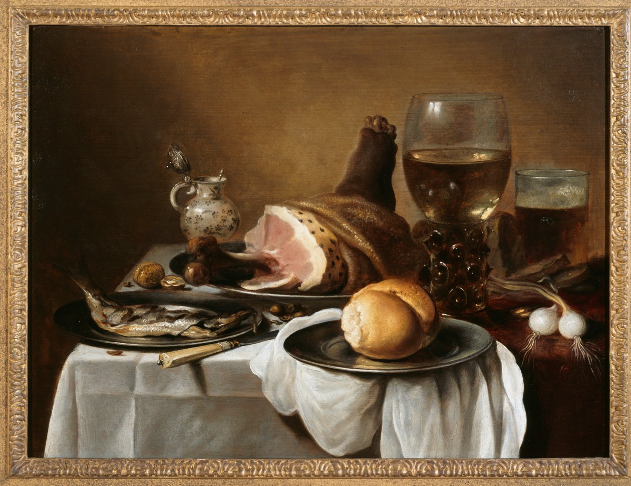 Reggeli darab, 1640 körül (olaj, panel) alkotó: Pieter Claesz