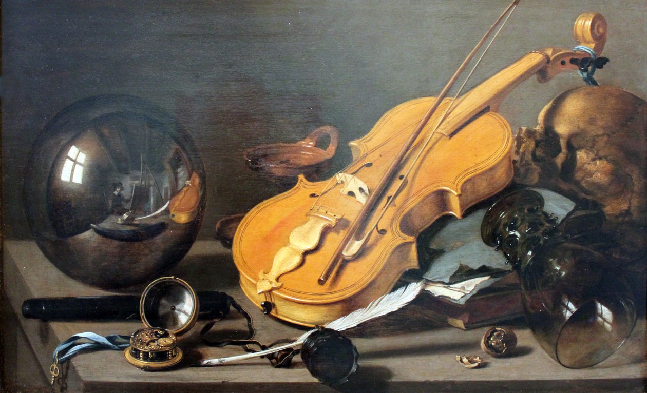 Német: Vanitas csendélet önarcképpel Vanitas csendélet önarcképpel alkotó: Pieter Claesz