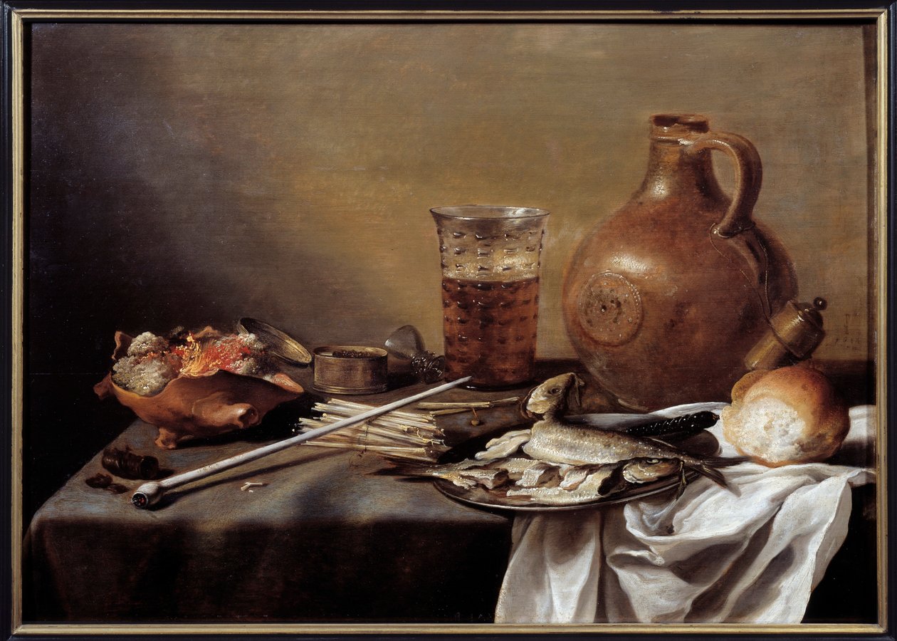 Csendélet halakkal Pieter Claesz (1597-1661) festménye 1644 Dim. 0,59 x 0,82 m Nantes, Musee des Beaux Arts alkotó: Pieter Claesz