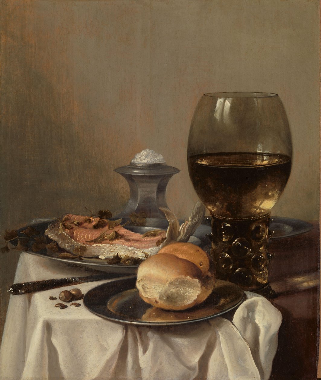 Csendélet sóval alkotó: Pieter Claesz