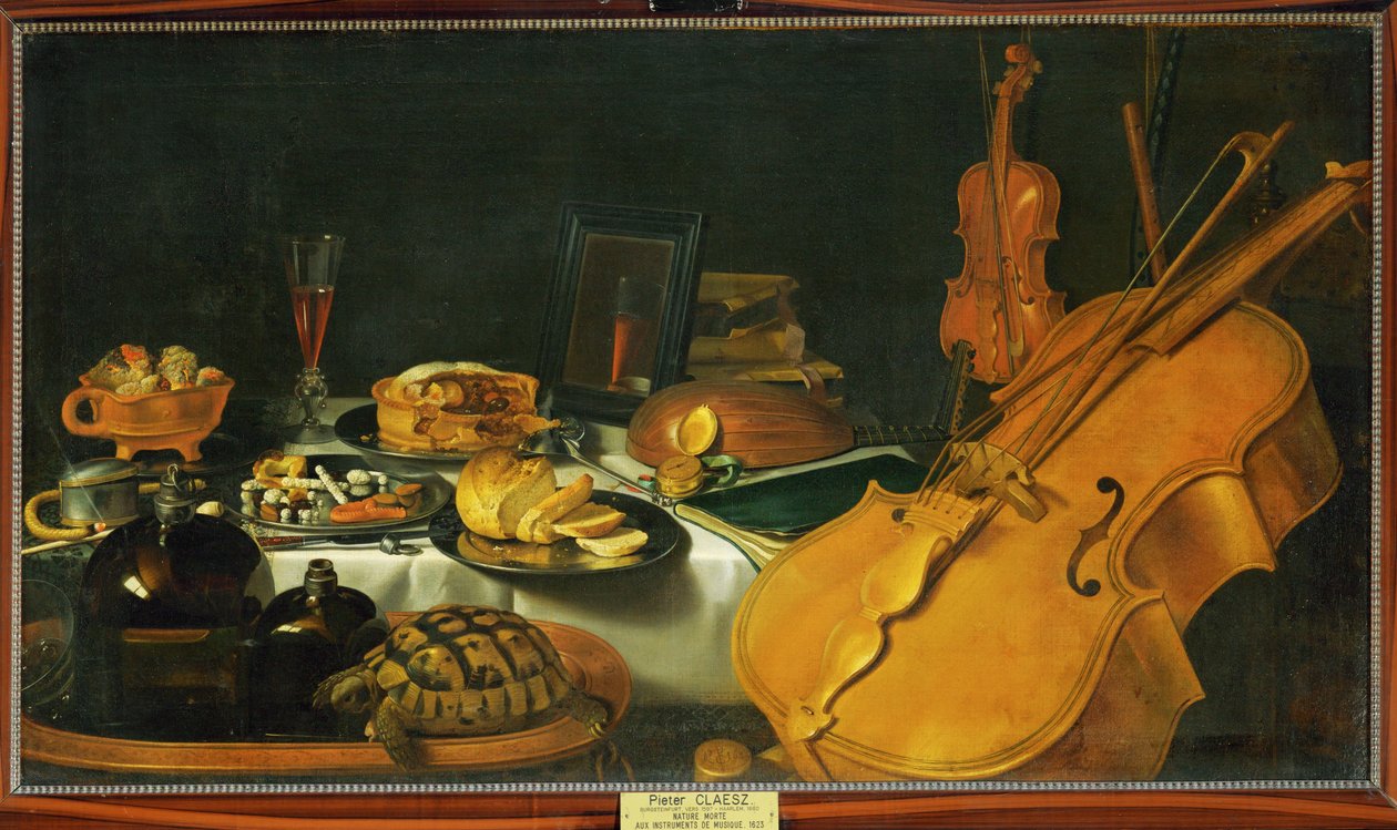 Csendélet hangszerekkel alkotó: Pieter Claesz
