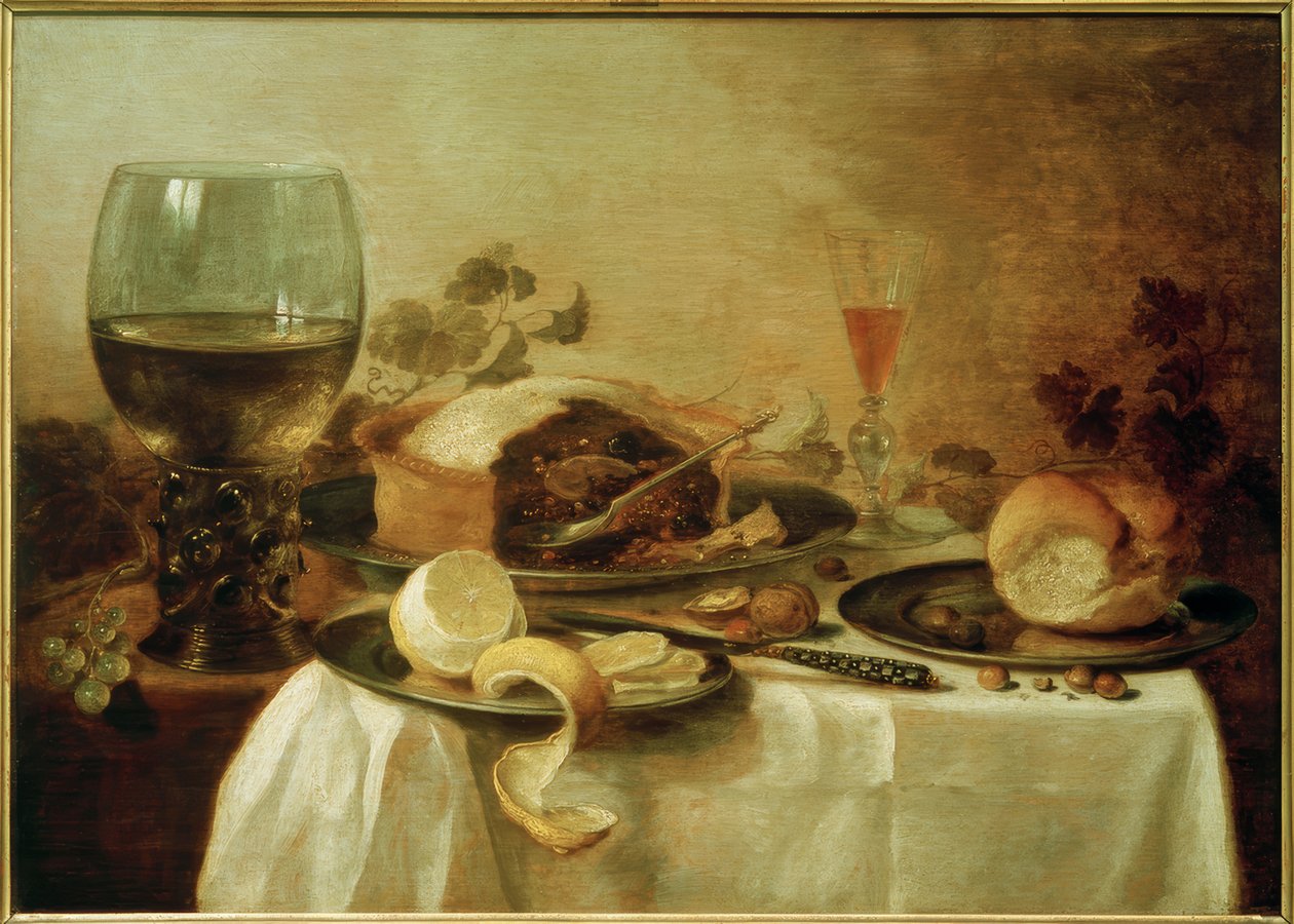 Csendélet pástétombal alkotó: Pieter Claesz
