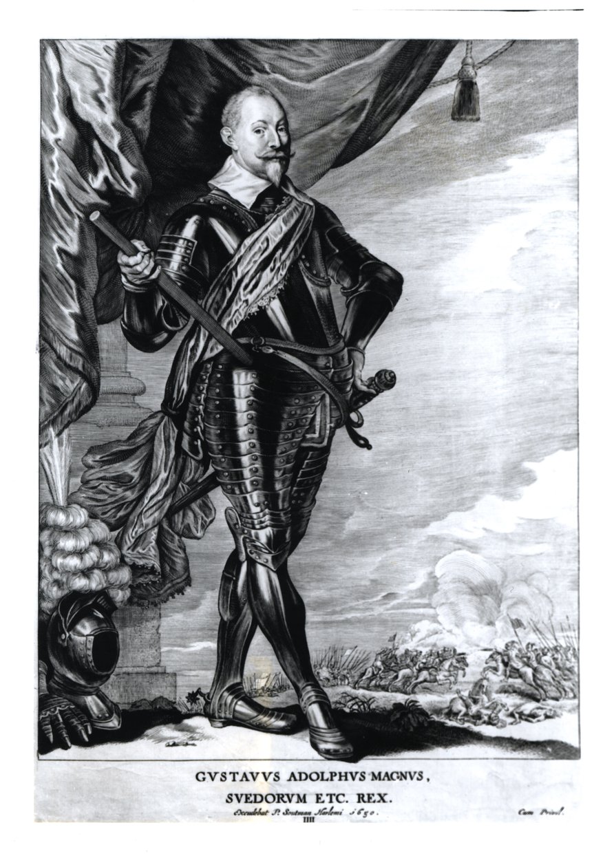 Nagy Gustavus Adolphus, a svédek királyának (1592-1632) portréja, 1650 alkotó: Pieter Claesz Soutman