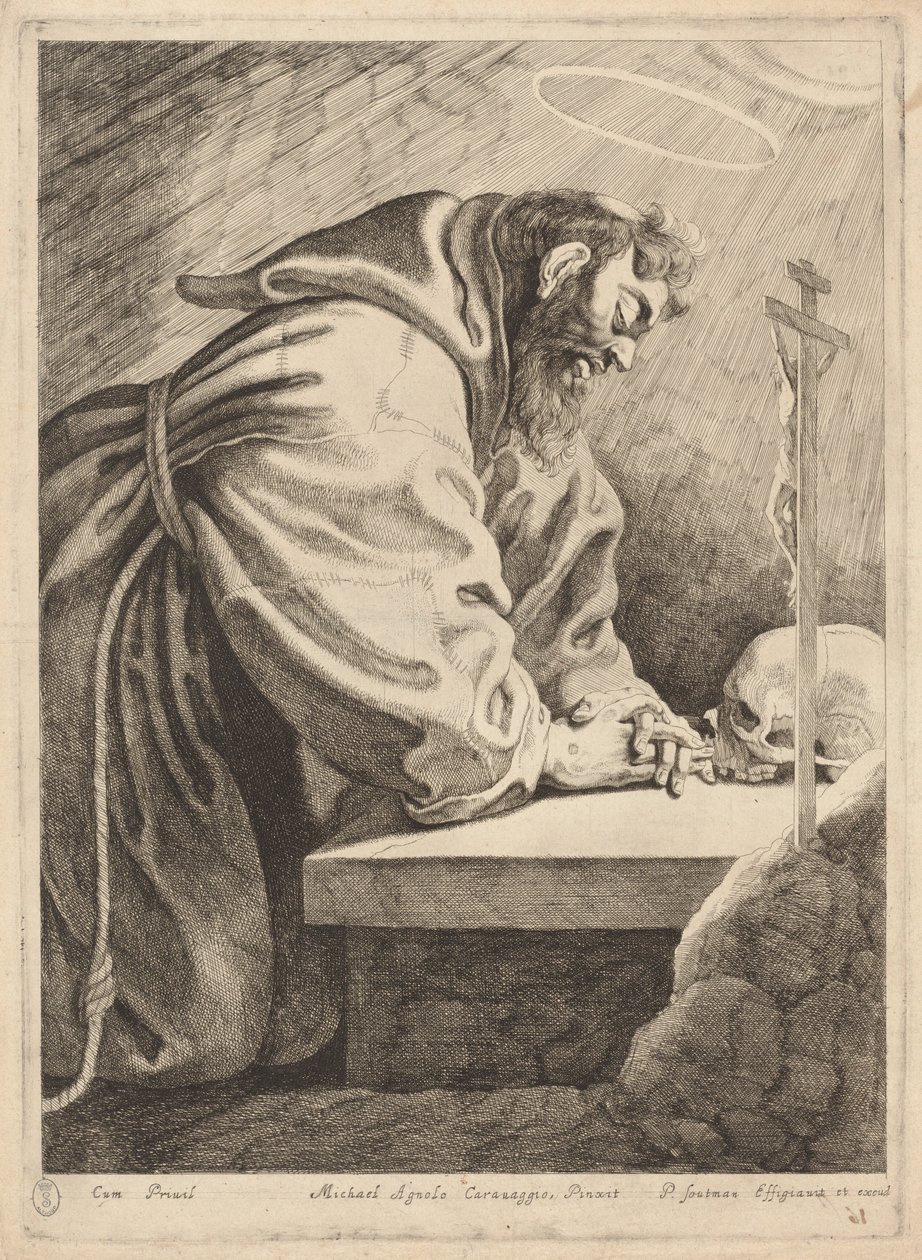 Szent Ferenc alkotó: Pieter Claesz Soutman after Francesco Bassano II
